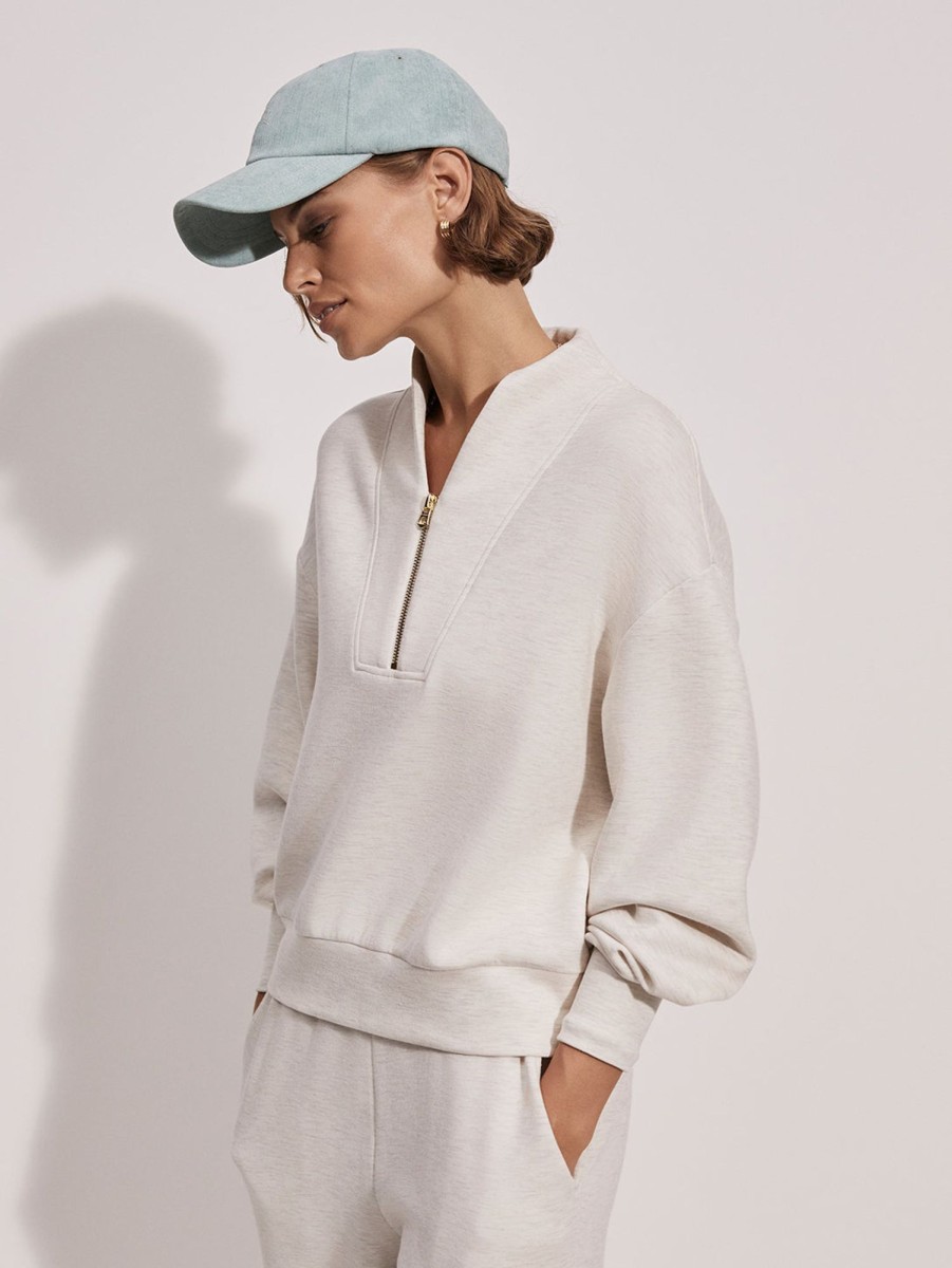 Women VARLEY Sweaters & Sweatshirts | Davidson Sweatshirt Marl Ivory