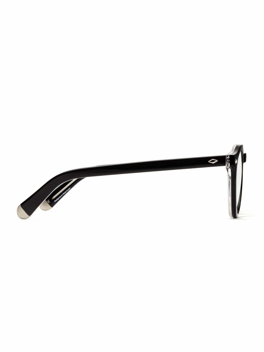 Women CADDIS Eyewear | Dogleg Reader - Polished Black Polished Blk