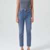 Women AGOLDE Jeans | Riley High Rise Crop Straight Leg Jean Frequency