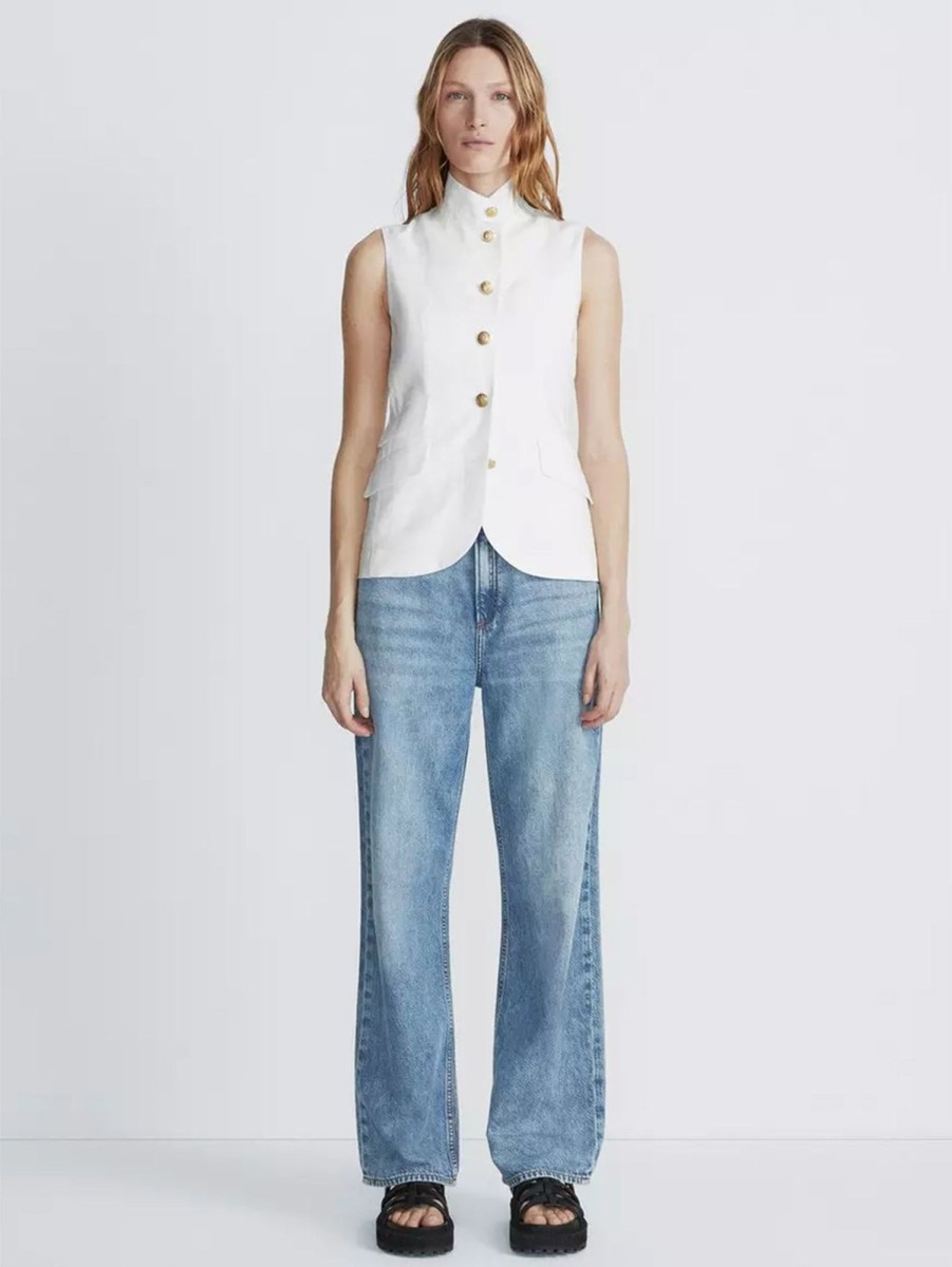 Women RAG + BONE Jackets & Blazers | Slade Vest White