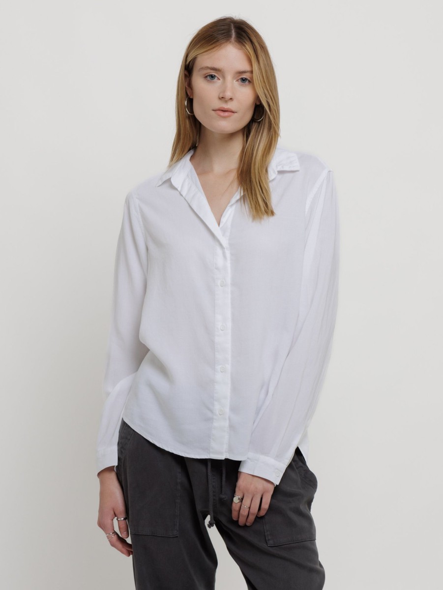 Women Bella Dahl Shirts | Button Down Shirt White