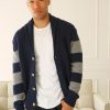 Men Benson Sweaters & Sweatshirts | Nicholson Shawl Cardigan Navy Stripes