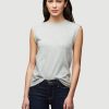 Women FRAME T-Shirts | Le Mid Rise Muscle T-Shirt Gris