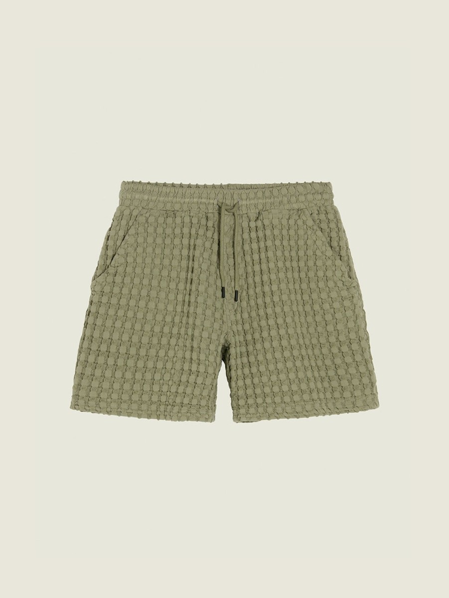 Men OAS Shorts | Porto Waffle Short Dusty Green