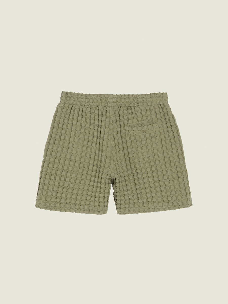 Men OAS Shorts | Porto Waffle Short Dusty Green