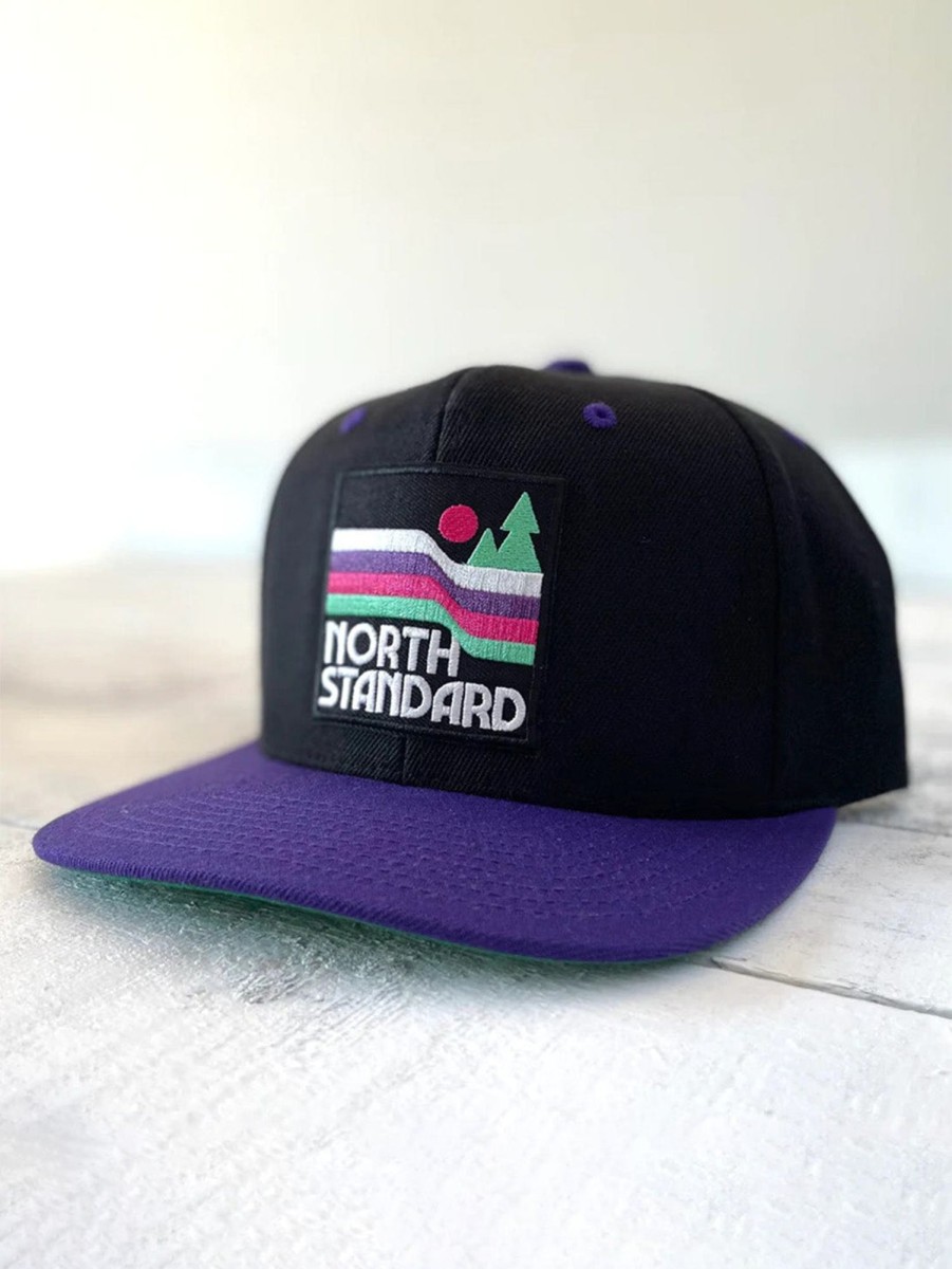 Men North Standard Trading Post Hats | Nstp Snapback Waves Hat Purple