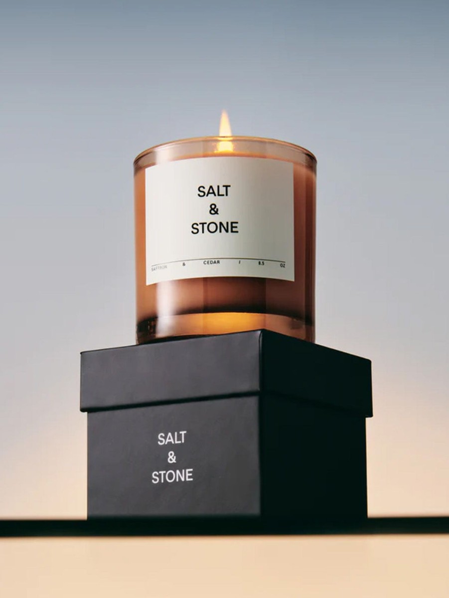 Lifestyle SALT u0026 STONE Candles | U0026 Cedar 8.5Oz Candle Saffron