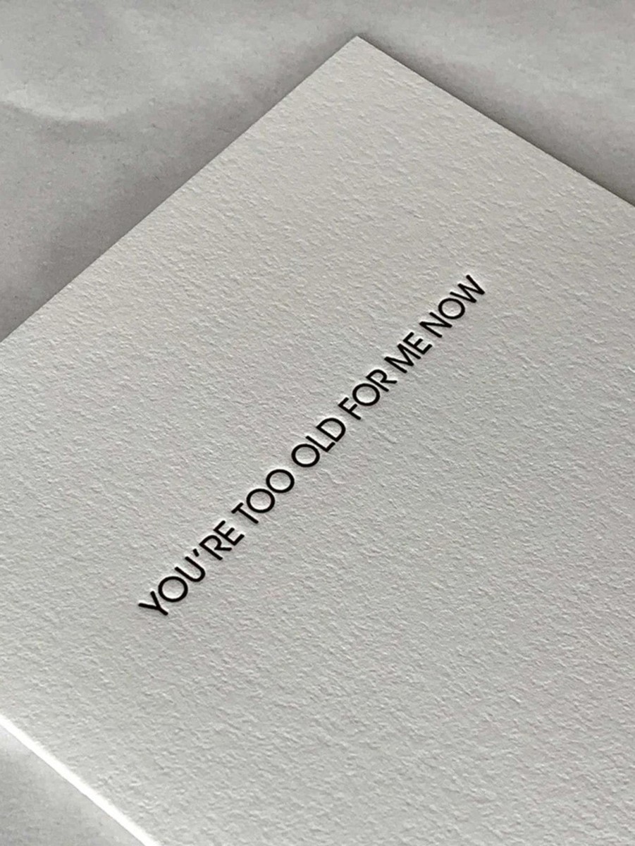 Lifestyle CHEZ GAGNE LETTERPRESS Stationery | You'Re For Me Now Greeting Card Too Old