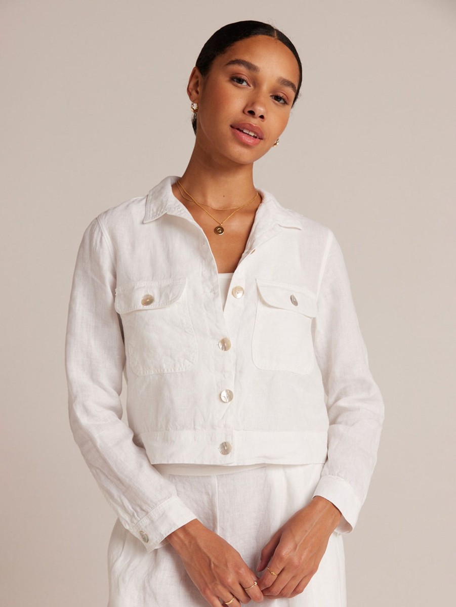 Women Bella Dahl Jackets & Blazers | Utility Jacket White