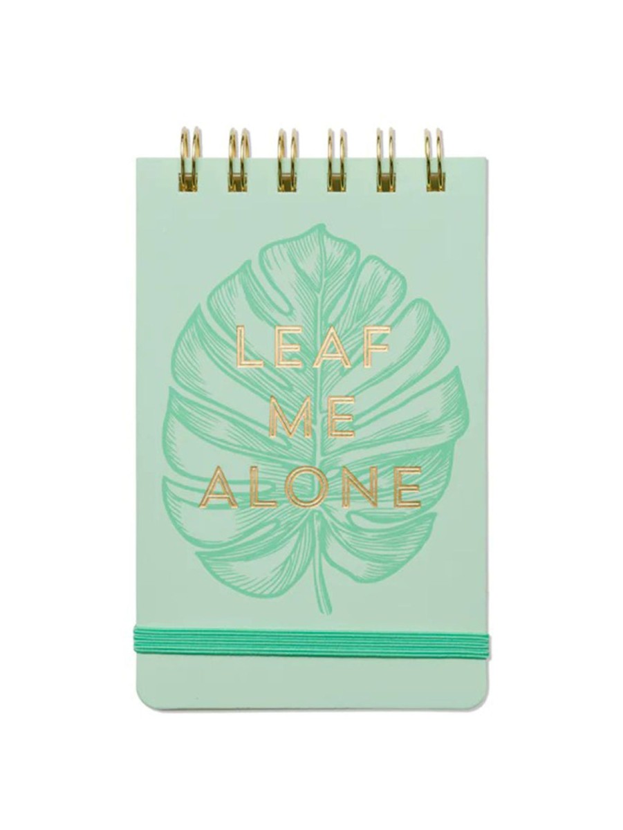 Lifestyle DESIGN WORKS INK Stationery | Leaf Me Alone Wire Notepad Green