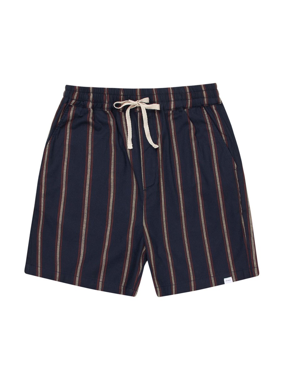 Men LES DEUX Shorts | Lawson Stripe Short - Dark Navy/Light Camel Navy Camel