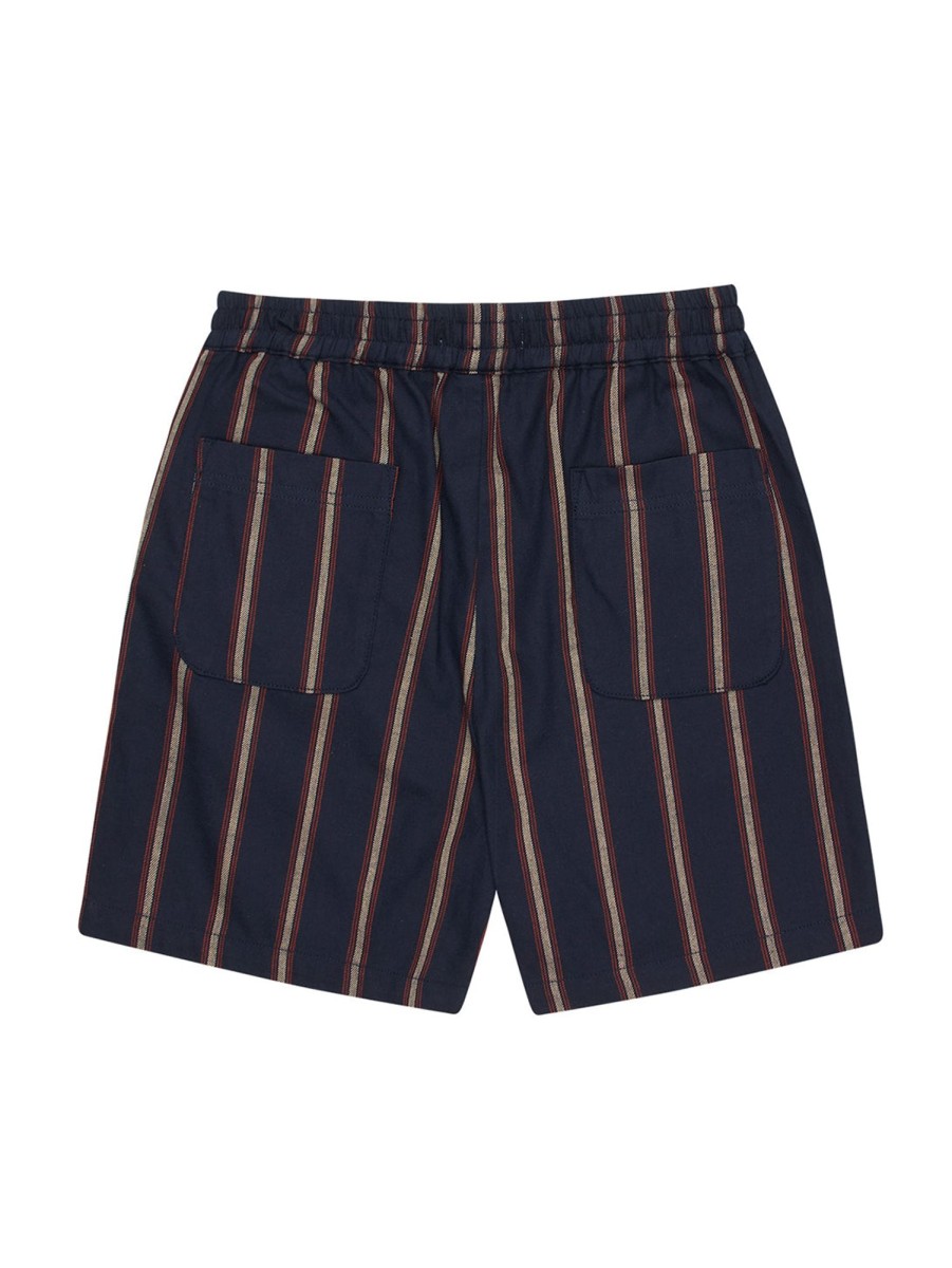 Men LES DEUX Shorts | Lawson Stripe Short - Dark Navy/Light Camel Navy Camel