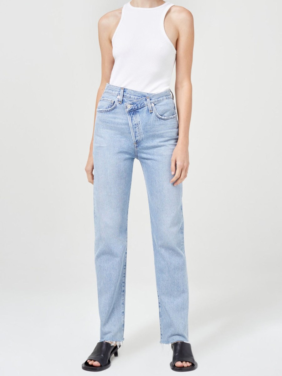 Women AGOLDE Jeans | Criss Cross Straight Jean Dimension