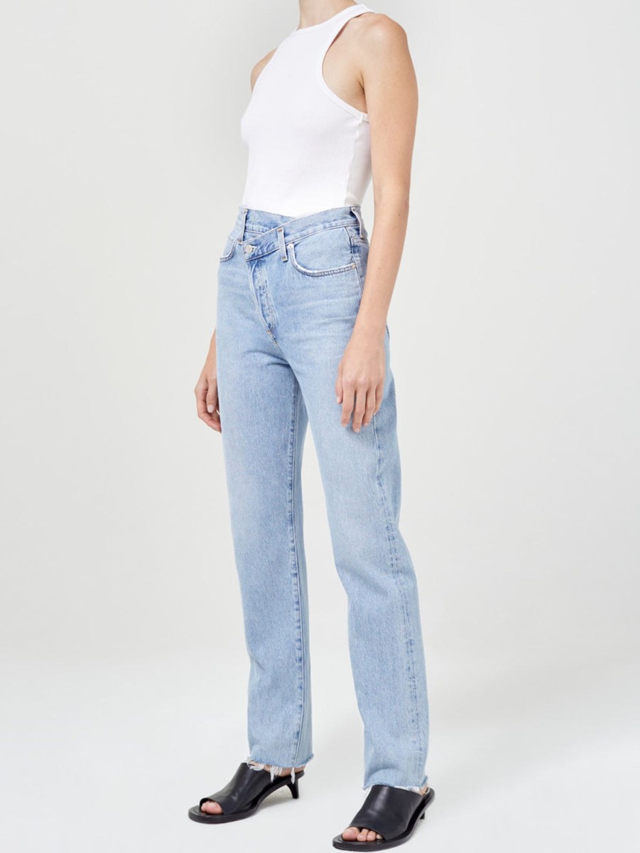 Women AGOLDE Jeans | Criss Cross Straight Jean Dimension