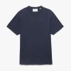 Men FRAME T-Shirts | Duo Fold Tee - Heather Dark Blue Dk Blue