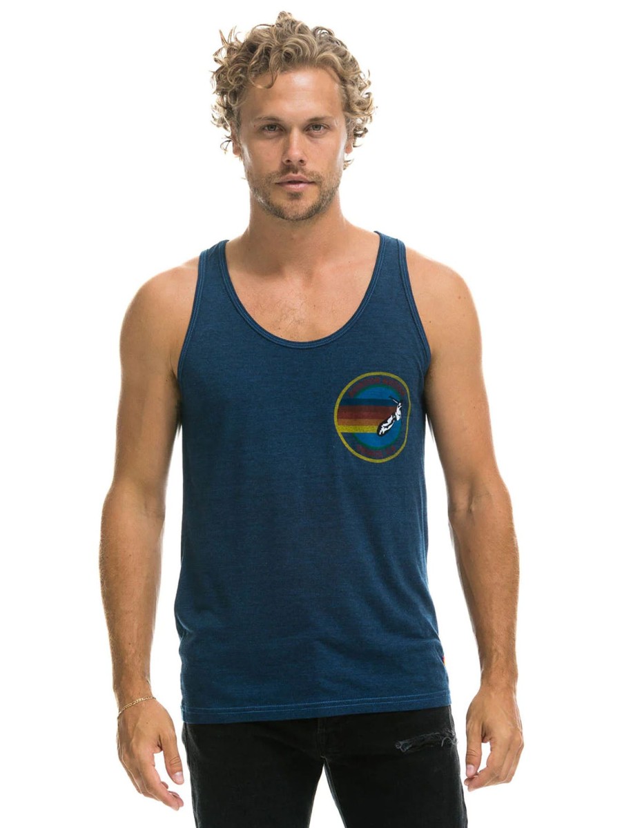 Men AVIATOR NATION Tops | Av Logo Tank Navy