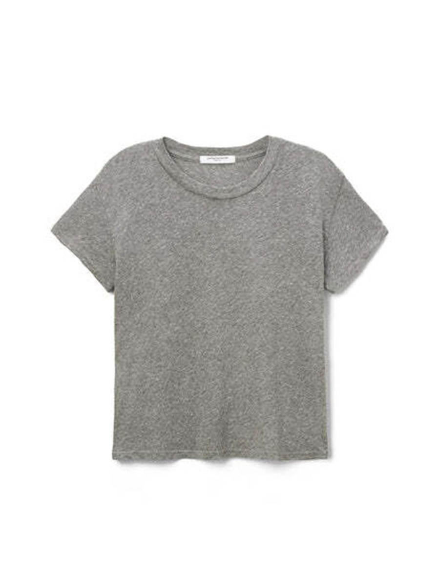 Women PERFECTWHITETEE T-Shirts | Harley Short Sleeve Crew Neck Tee Heather Grey