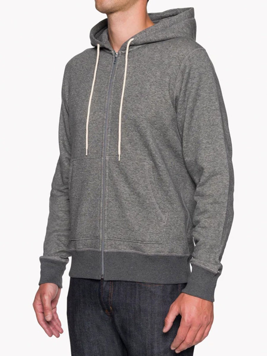 Men Naked u0026 Famous Sweaters & Sweatshirts | Terry Zip Hoodie Charcoal