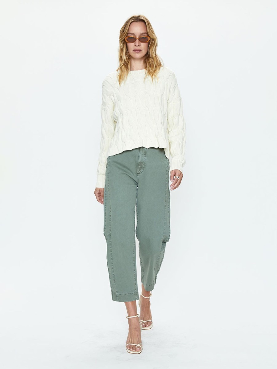 Women PISTOLA Pants | Eli High Arched Pant - Calvary Green Olive