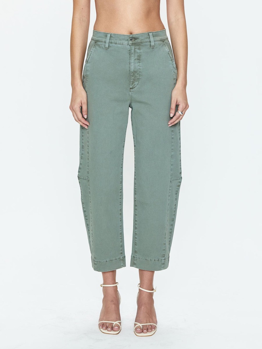 Women PISTOLA Pants | Eli High Arched Pant - Calvary Green Olive