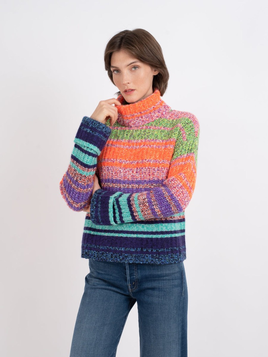 Women AUTUMN CASHMERE Sweaters & Sweatshirts | Gradient Cowl Neck Sweater Bright