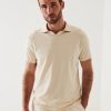 Men Patrick Assaraf Shirts & Polos | Iconic Open Polo T-Shirt Angora