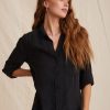 Women Bella Dahl Shirts | Shirt Tail Shirt Black