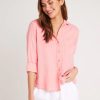 Women Bella Dahl Shirts | Shirt Tail Shirt Blossom Pink