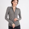 Women RAG + BONE Shirts | Harlow Shirt - Heather Grey Hthrgry