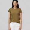 Women RAG + BONE T-Shirts | The Slub Tee Military