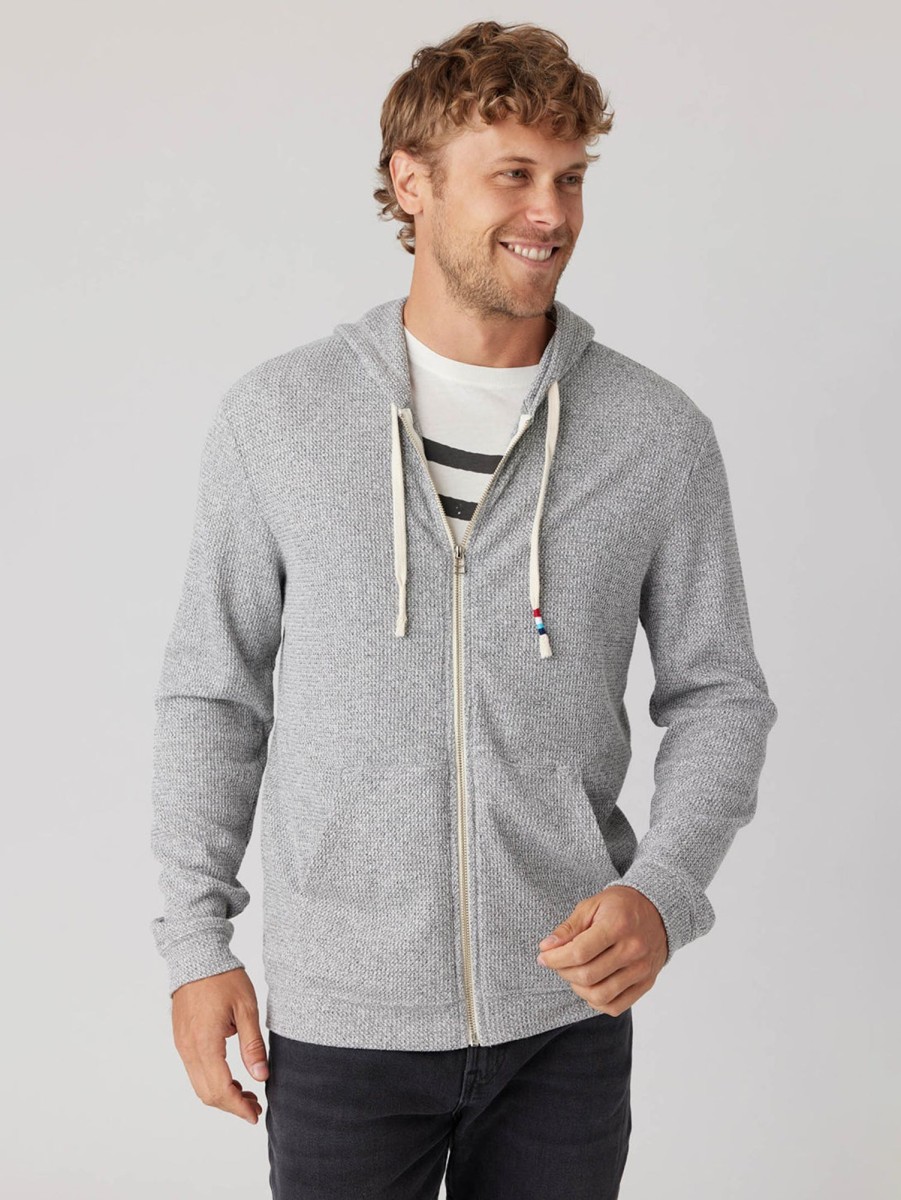 Men SOL ANGELES Sweaters & Sweatshirts | Thermal Zip Hoodie Heather