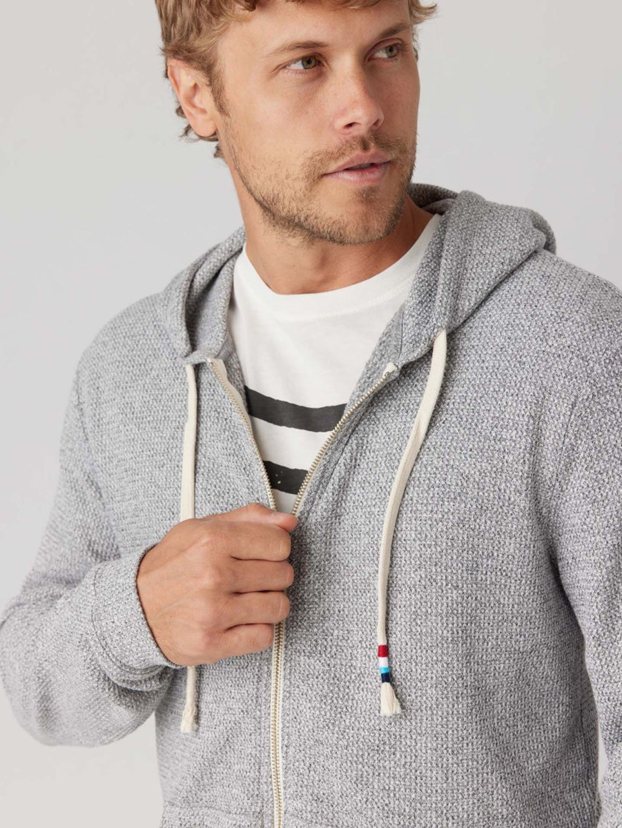 Men SOL ANGELES Sweaters & Sweatshirts | Thermal Zip Hoodie Heather