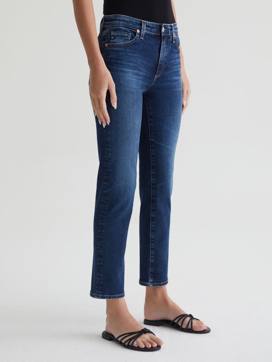 Women AG Jeans Jeans | Mari High Rise Crop Straight Jean Havana