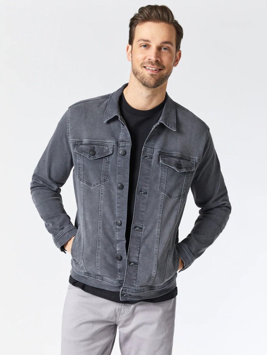 Men Mavi Outerwear & Jackets | Drake Denim Jacket - Light Athletic Grey