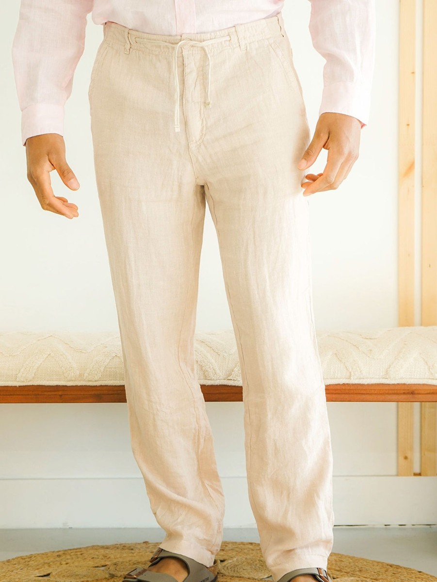 Men Benson Pants | Key West Linen Pant Beige