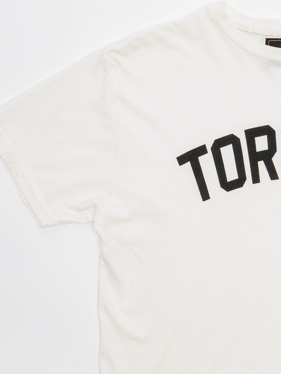 Women Retro Brand Black Label T-Shirts | Toronto Tee - Antique White Antiq Wht-Vblk