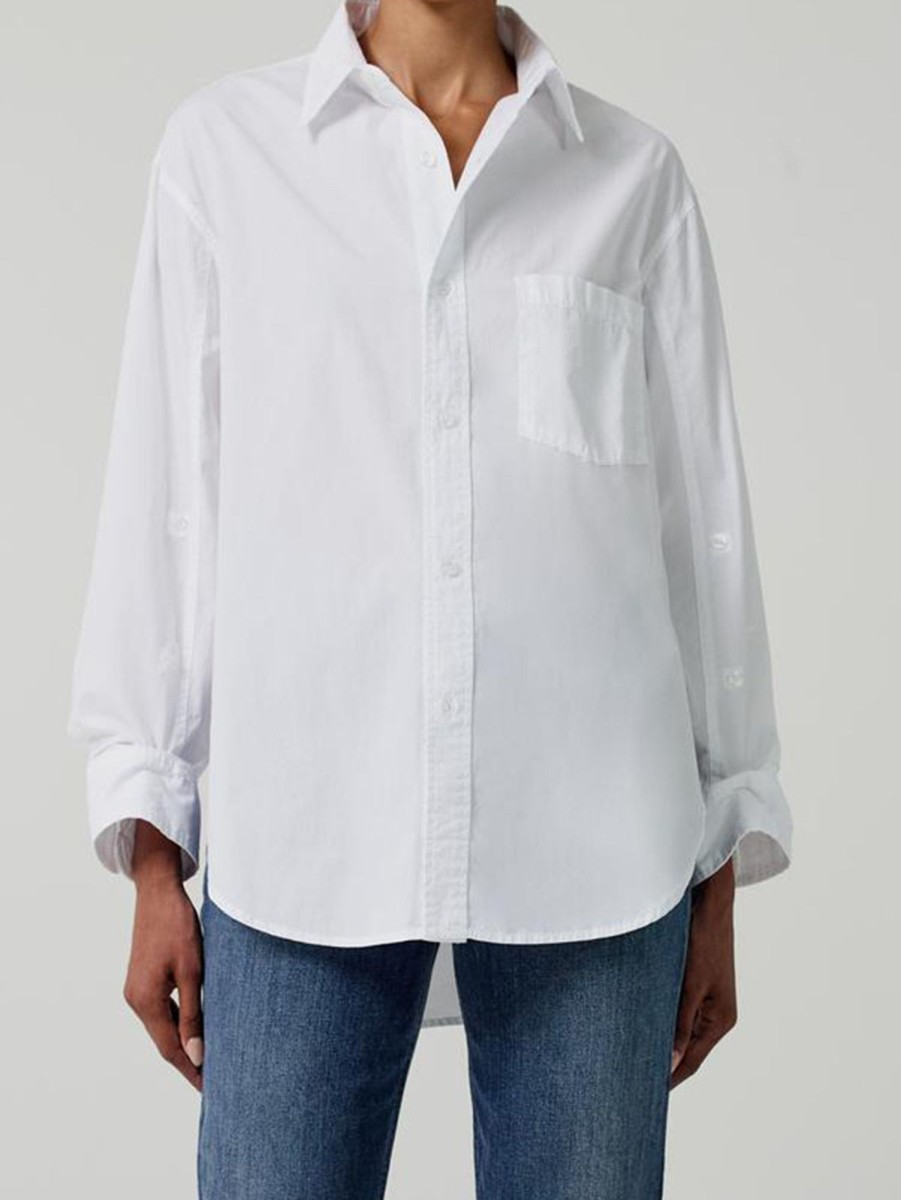 Women Citizens of Humanity Shirts | Kayla Shirt White