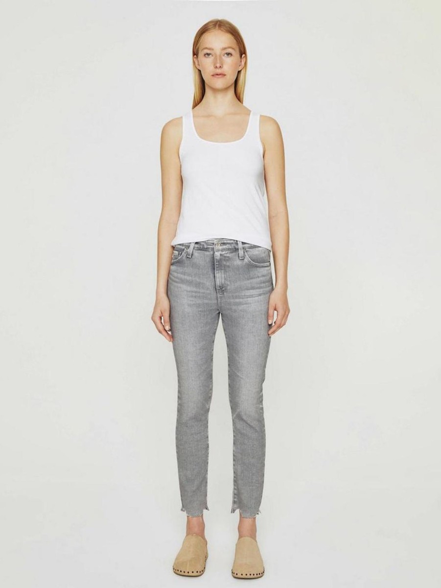 Women AG Jeans Jeans | Mari High Rise Crop Straight Jean Ow 22 Yr Cast Shad