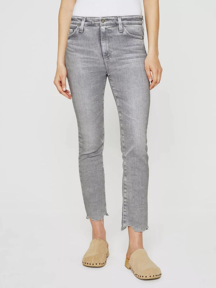 Women AG Jeans Jeans | Mari High Rise Crop Straight Jean Ow 22 Yr Cast Shad