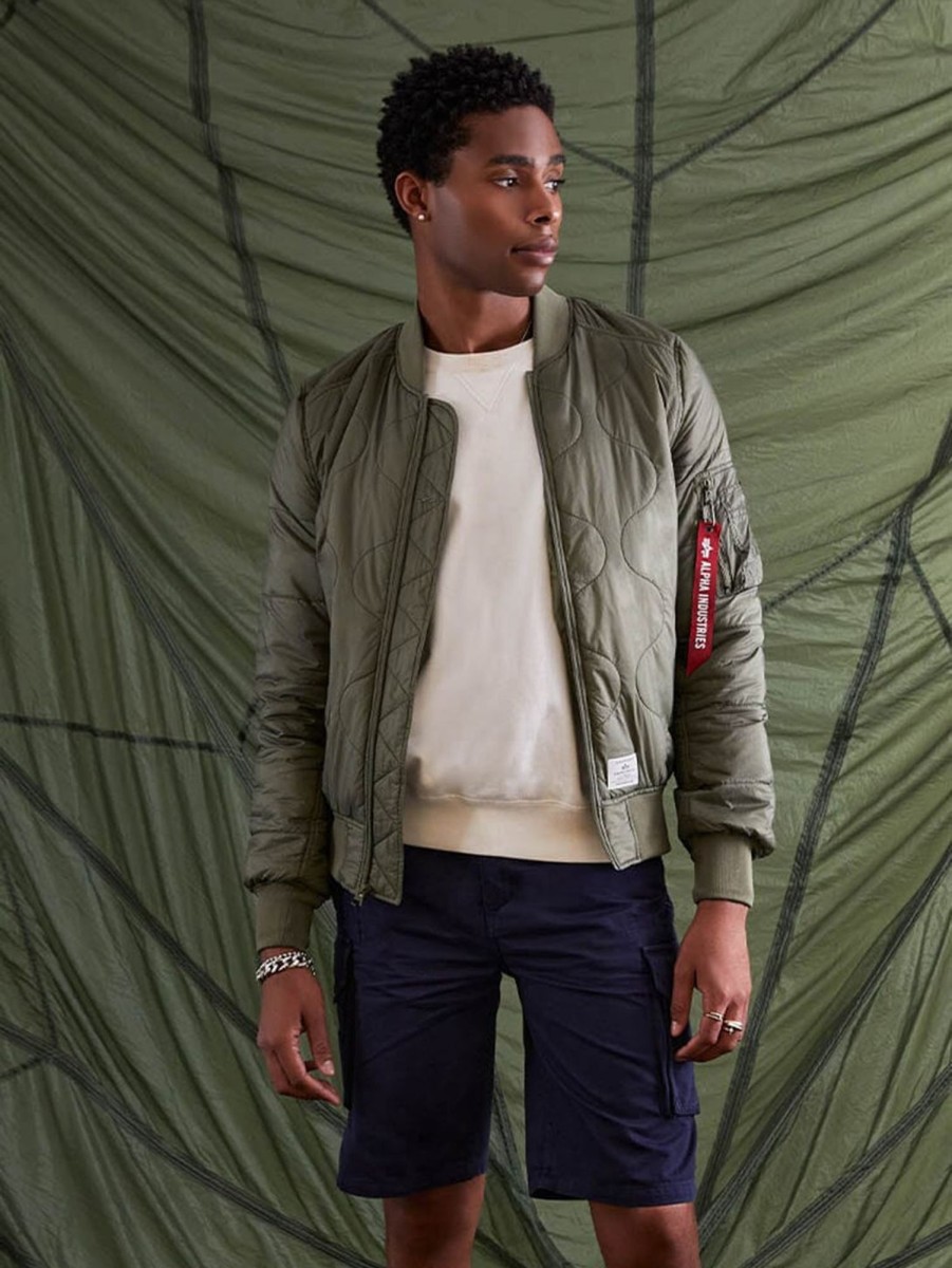 Men ALPHA INDUSTRIES Outerwear & Jackets | L-2B Quilted Flight Jacket - Og-107 Green