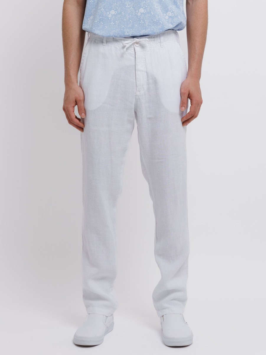 Men Benson Pants | Key West Linen Pant White