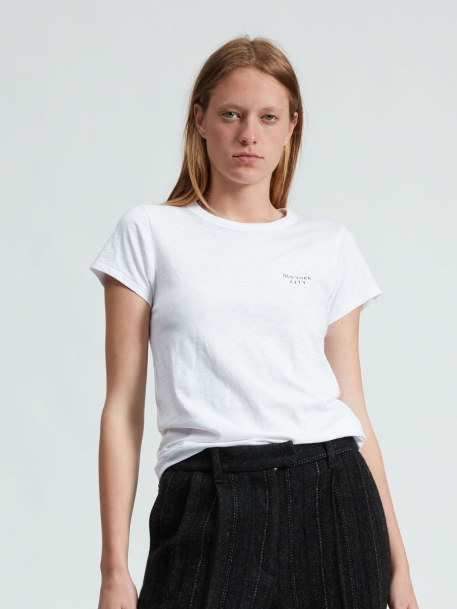 Women RAG + BONE T-Shirts | Nyc Tee White