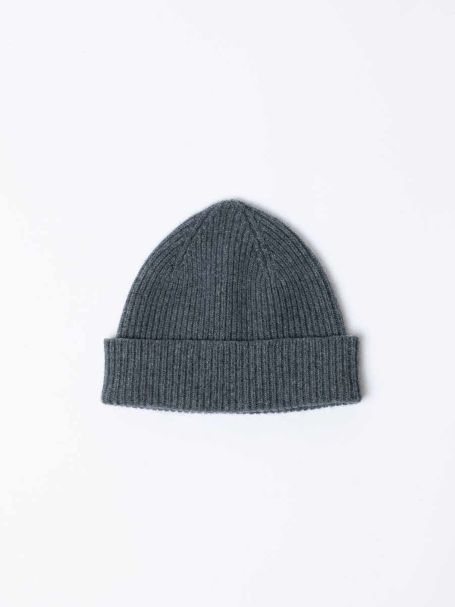 Men LE BONNET Hats | Classic Angora Beanie - Slate Grey Slate Gray