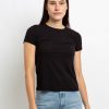 Women Velvet T-Shirts | Sierra Short Sleeve Crew Tee