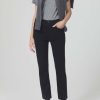 Women Citizens of Humanity Jeans | Jolene High Rise Slim Jean - Plush Black Plush Blk