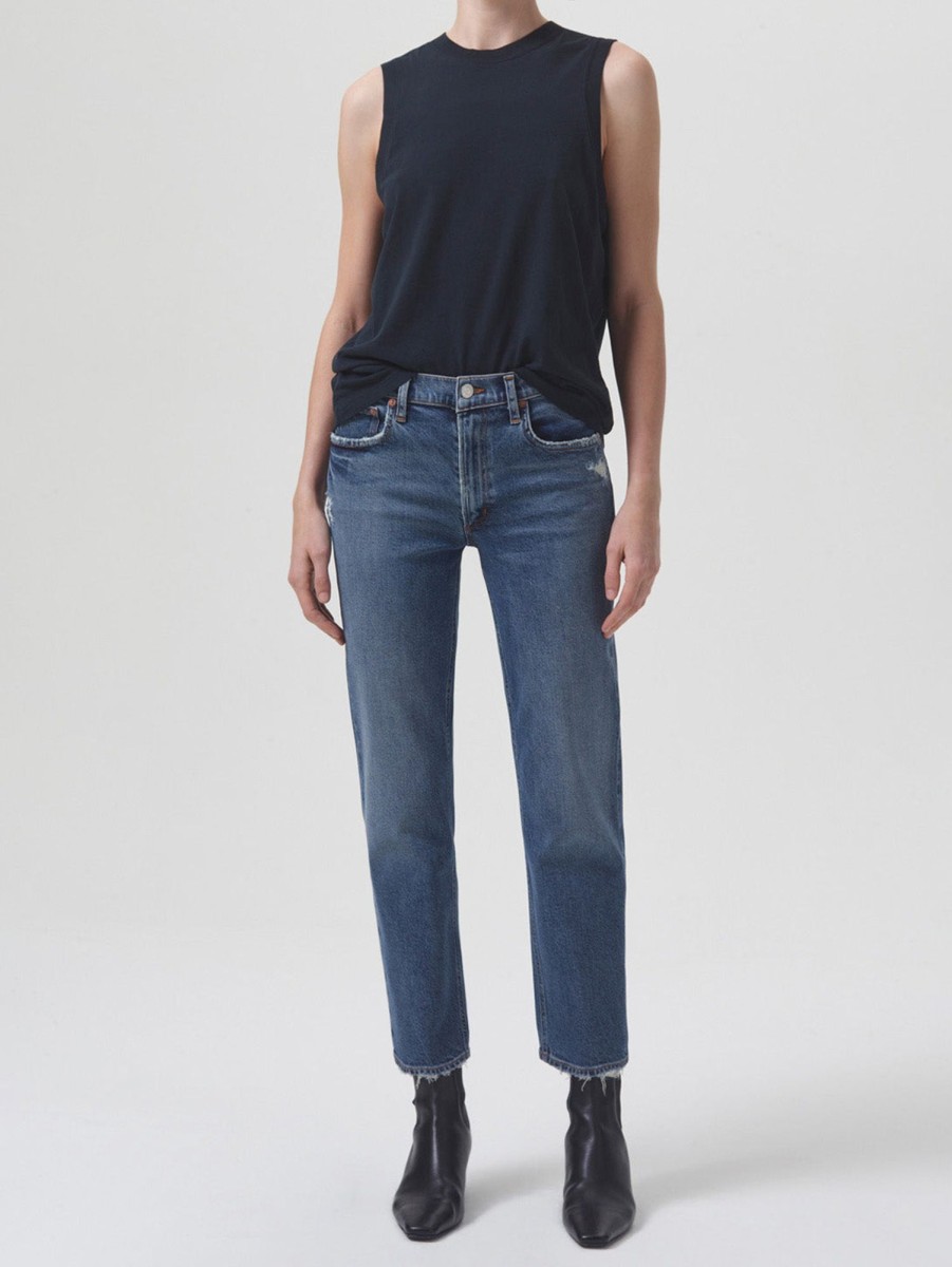 Women AGOLDE Jeans | Kye Mid Rise Straight Crop Jean - Notion