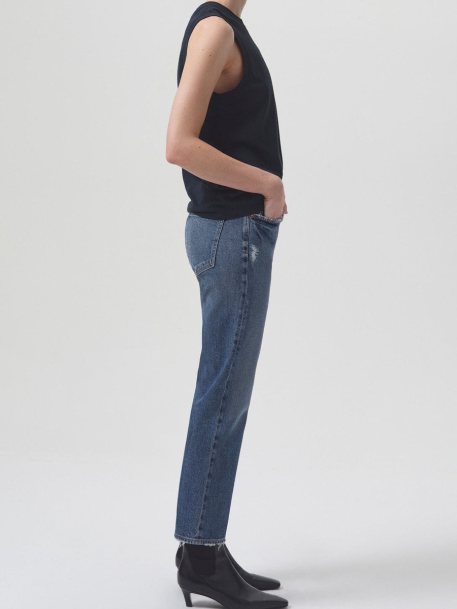 Women AGOLDE Jeans | Kye Mid Rise Straight Crop Jean - Notion