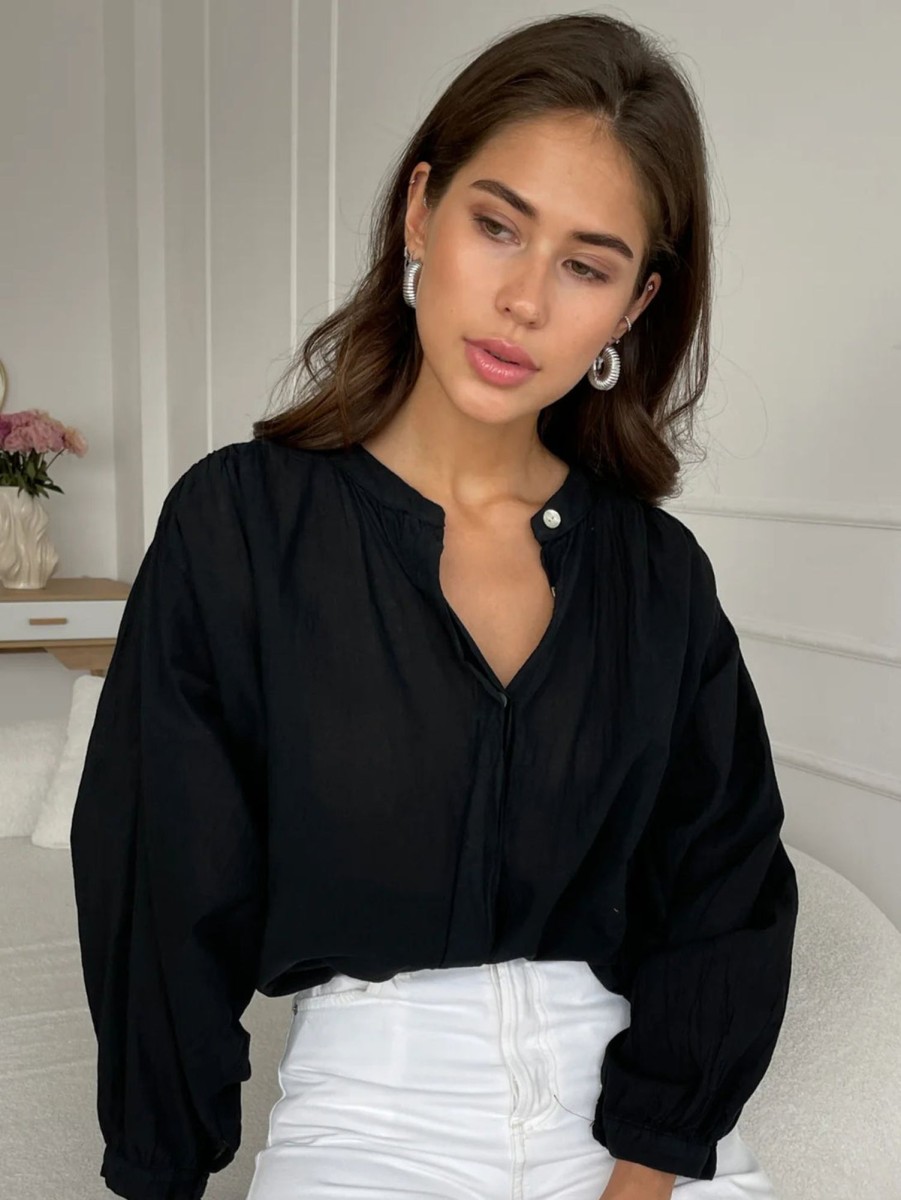 Women CHARLI Shirts | Maya Blouse Black