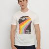 Men Retro Brand Black Label T-Shirts | Pink Floyd Prism T-Shirt Antique White