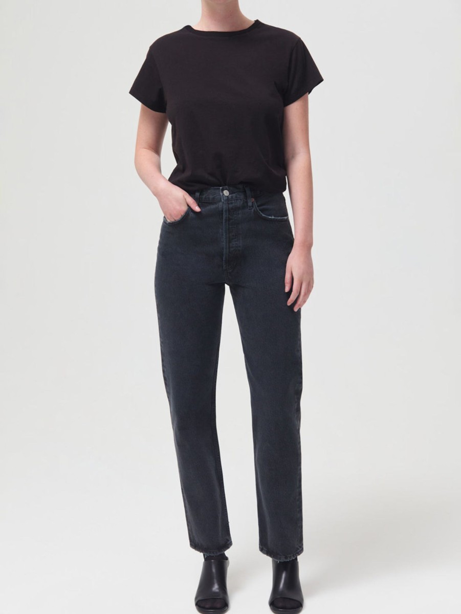 Women AGOLDE Jeans | 90'S Pinch Waist High Rise Straight Jean-Black Tea Blk Tea